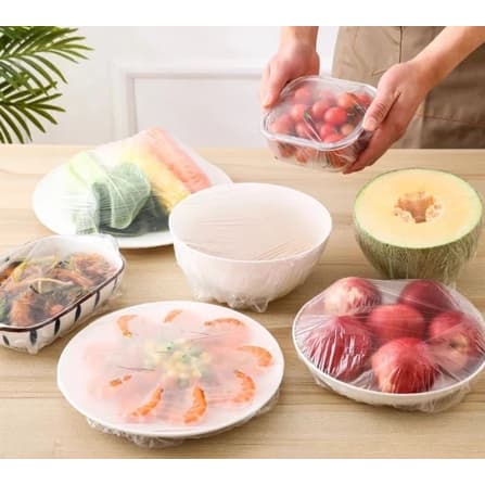 kit Pacote com 100 Unidades de Tampa De Plástico descartável para alimento  (MC 19169)