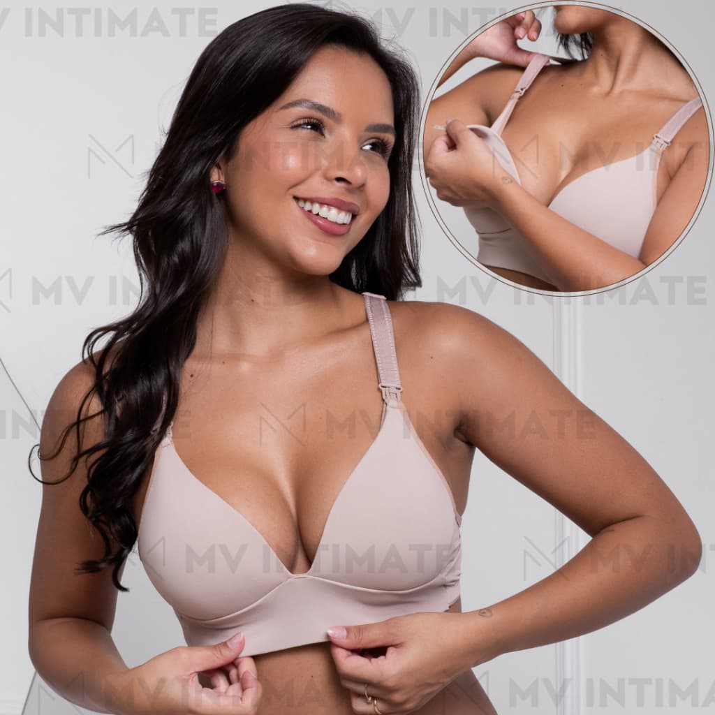 Sutiã Amamentação com Bojo Soft Não Amassa e Alça Larga – Conforto e Sustentação