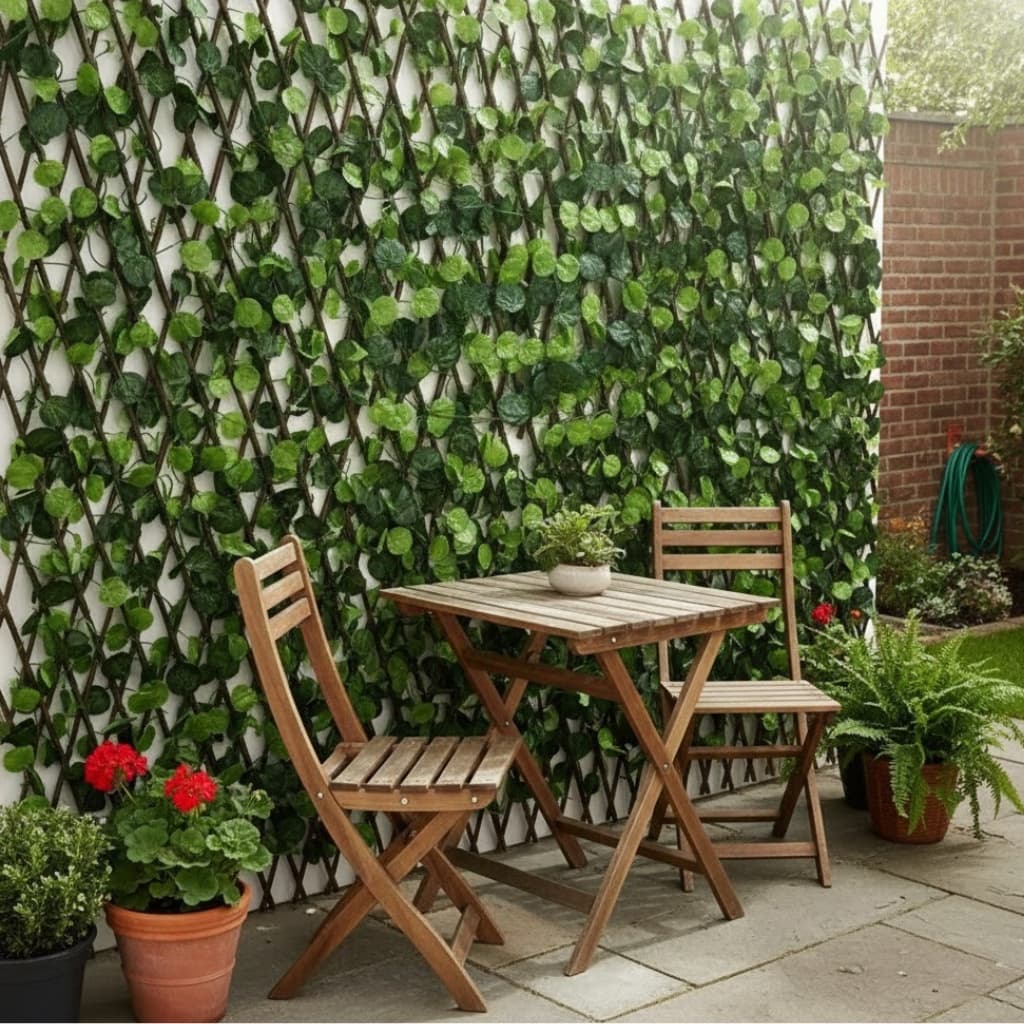 Treliça Com 3m Sanfonada Painel Madeira Expansível Cerca Hera Gradil De Plastico Ajustável