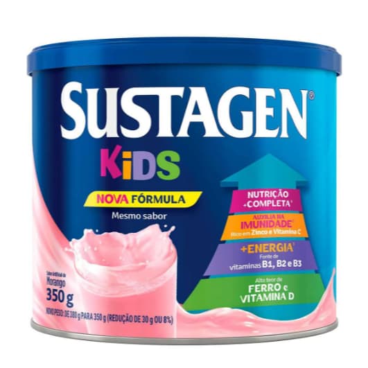 Suplemento Infantil Sustagen Kids a partir de 3 anos Morango 350g