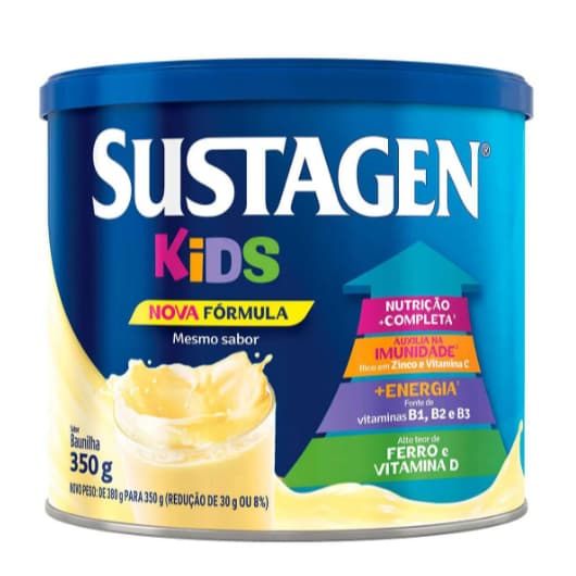 Suplemento Infantil Sustagen Kids a partir de 3 anos Baunilha 350g
