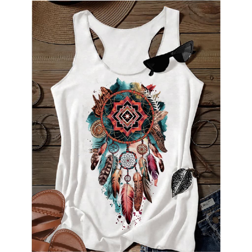 BLUSA REGATA FEMININA FILTRO DOS SONHOS AZUL VERÃO, blusinha estilosa hippie despojada plus size