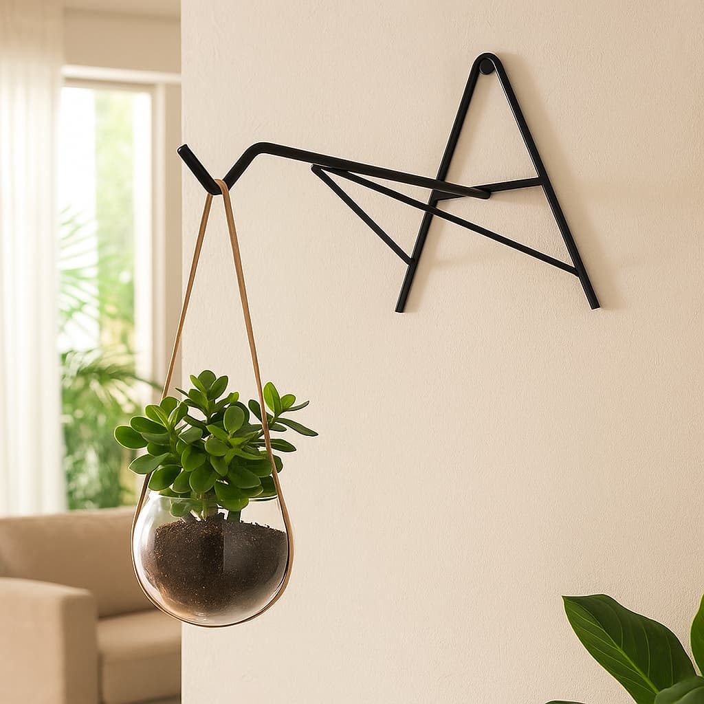 Suporte A para Vaso 20cm – Gancho de Parede Ferro Reforçado – Kit 1 a 10 Peças – Full