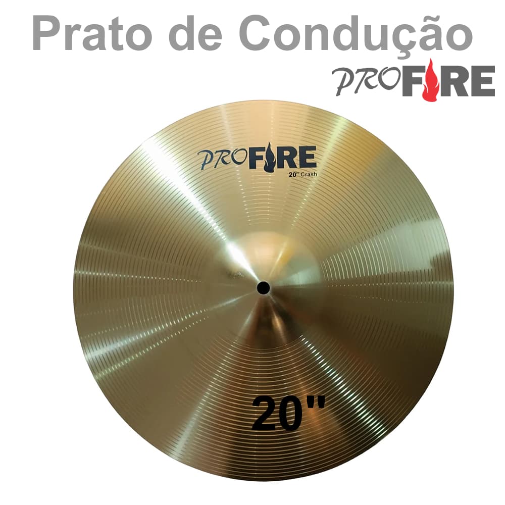 Prato De Bateria 20'' prato de condução Pro Fire Metal Alloy Ride 20''