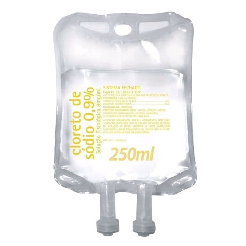 kit 10 unidades Soro Sistema Fechado  Saco Fisiológico