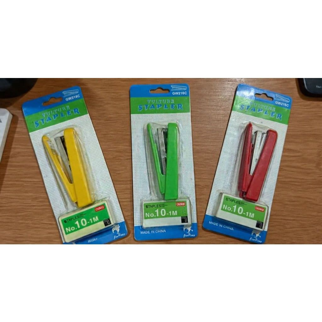 Grampeador Portátil em Metal com Grampos Nº 10 – Kit Completo