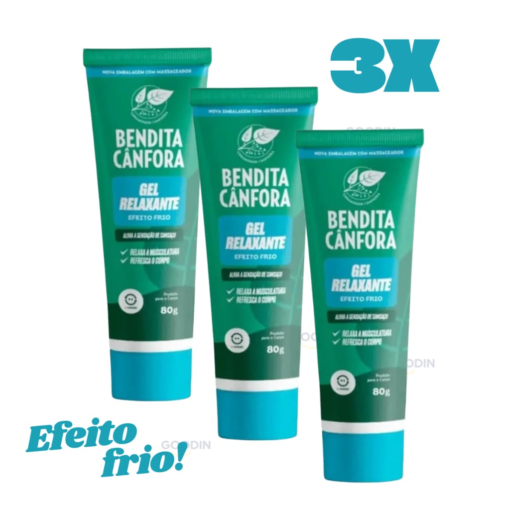 Gel Relaxante Bendita Cânfora 80g – Alívio Imediato para Dores e Tensões Musculares