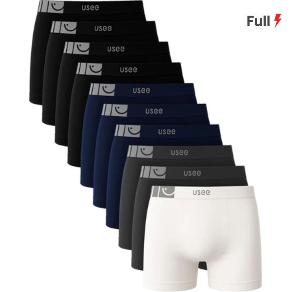 Kit Com 10 Cuecas Cueca Boxer Microfibra Adulto Masculino Original Premium Usee Brasil