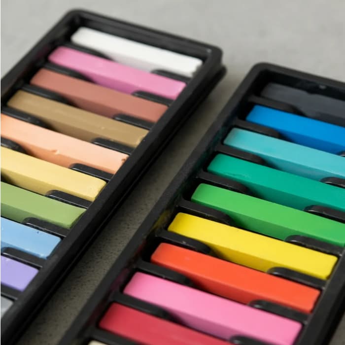 Giz Pastel Seco Colorido 20 Cores Desenhos, Biscuit, Aquarelas, Mechas de cabelos