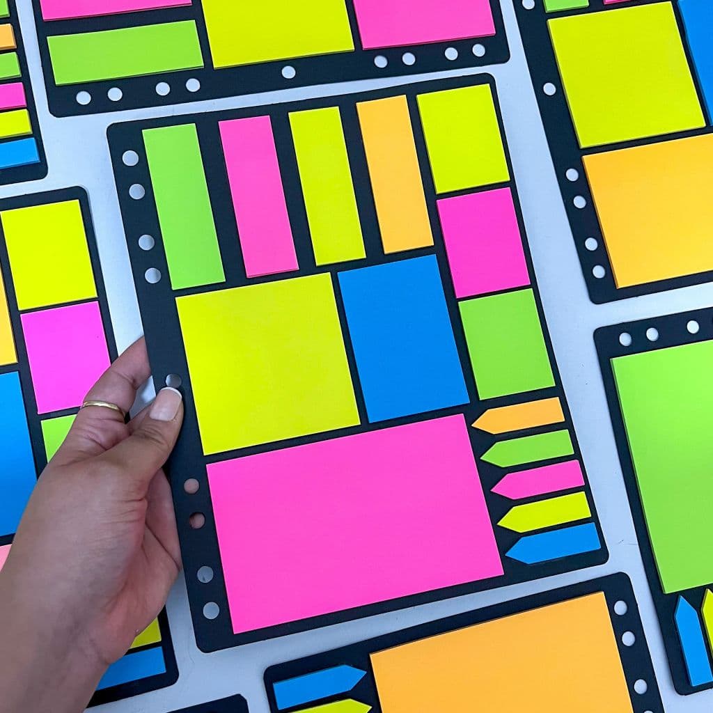 Bloco Adesivo Colorido Neon Kit com 15 Unidades - Cosy