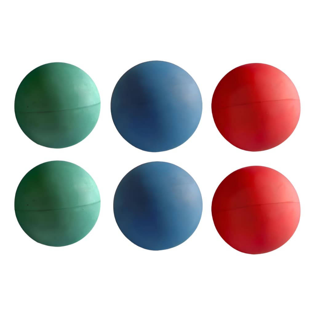 Bola Frescobol N° 3 Borracha Bolinha Kit Com 6 Unidades