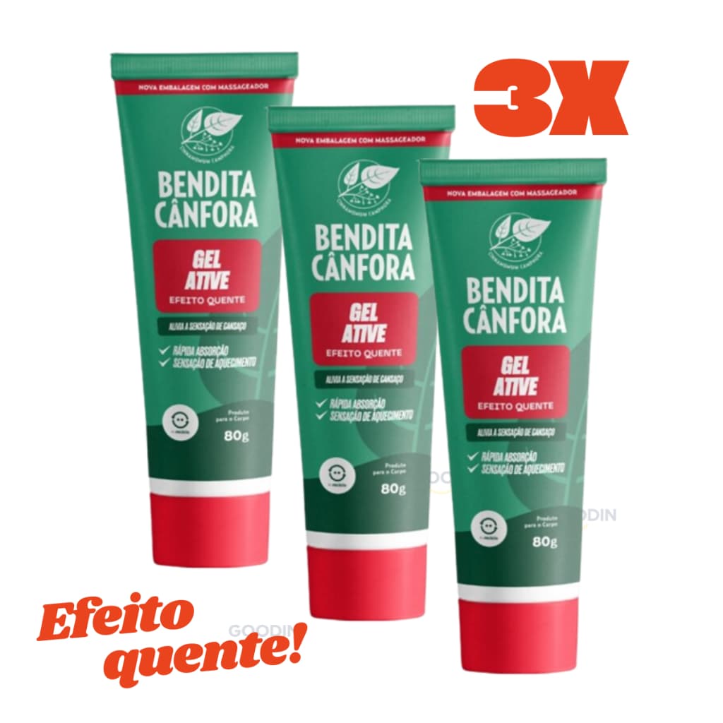 Gel Ative Bendita Cânfora 80g – Aquecimento Muscular Rápido – Pré-Treino e Ativação