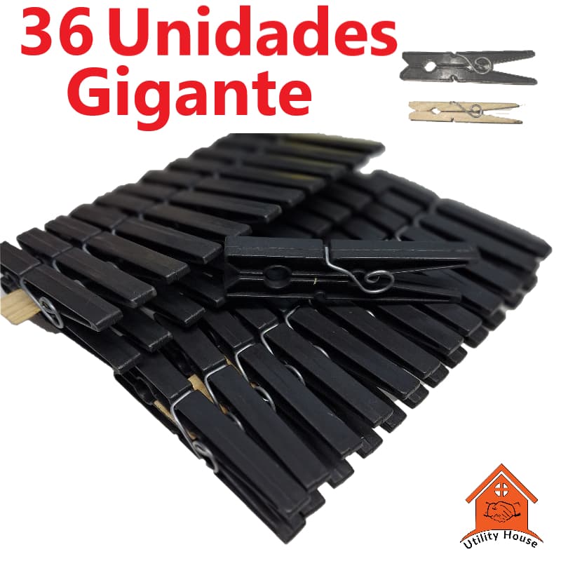 Kit 36 Unidades Prendedores GIGANTE PLÁSTICO