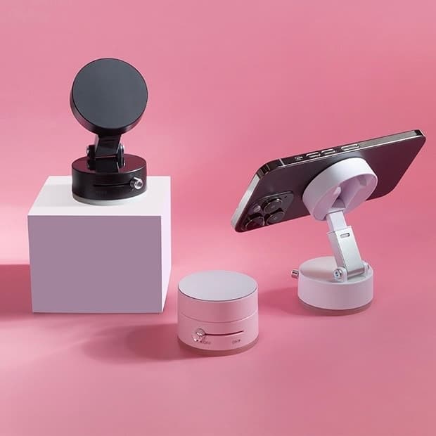 360°Suporte dobrável para celular Suporte magnético de adsorção de carro a vácuo dupla face-minimeow