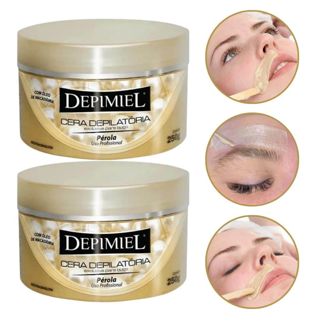 Kit 2 Cera Depimiel Depilatória Pérola para Buço 250gr