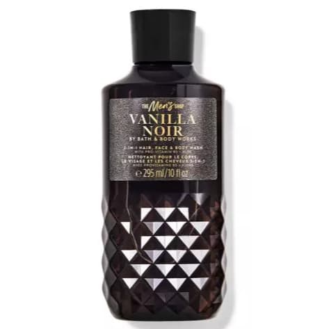 Body Wash/Gel de Banho Masculino Vanilla Noir 3 in 1 Bath & Body Works Importado