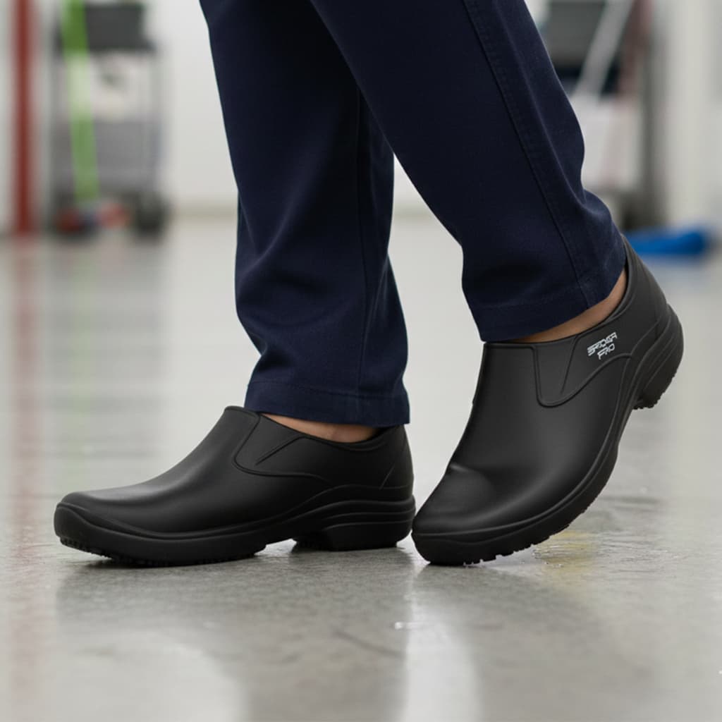 Sapato Antiderrapante Para Cozinha Limpeza Profissional De Trabalho