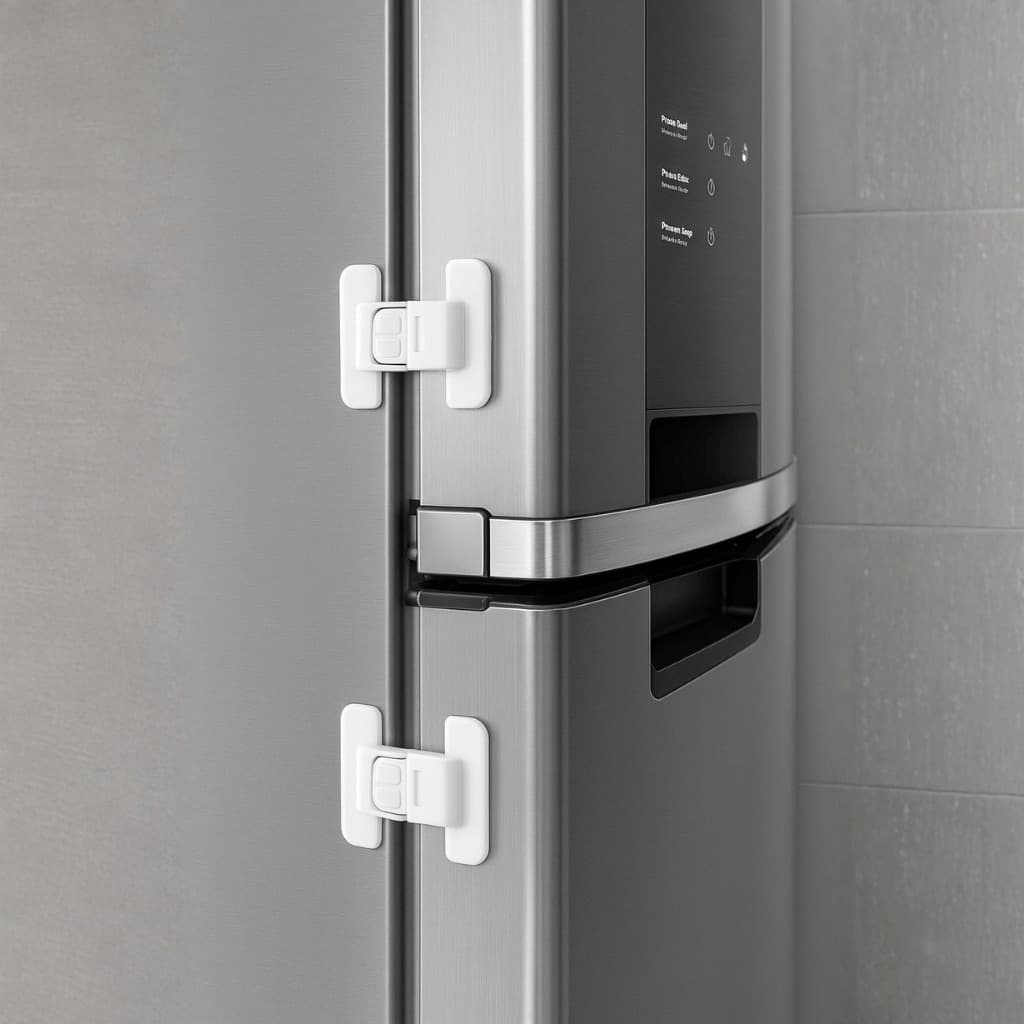 Trava de Segurança De Geladeira Gavetas Multiuso Adesiva Protetor Infantíl Fechadura Armário