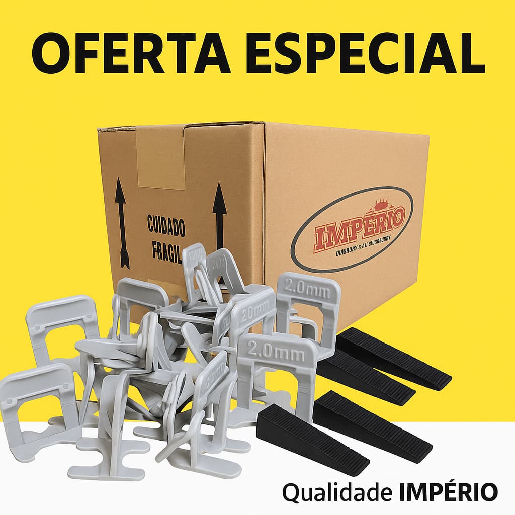 Caixa C/500 Espaçador 100 Cunhas Nivelador Pisos Porcelanato Modelo Slim