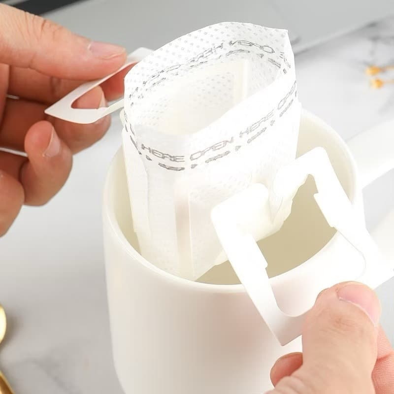 100 Unidades Filtro de Café Portátil  Saco Filtrante Coador Pequeno Mini Coador Envelope