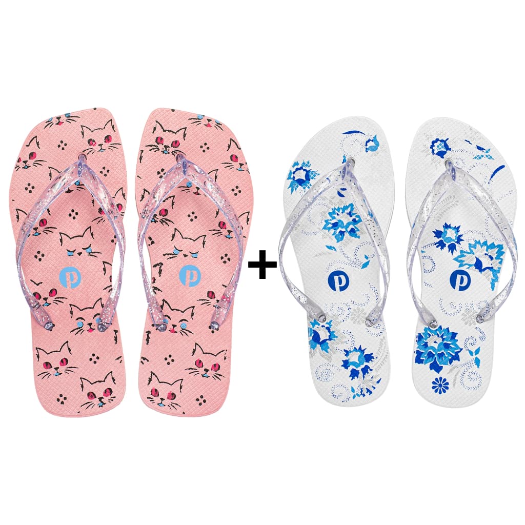 Kit Chinelo Feminino Confortável Verão Estampas