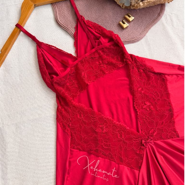 Camisola Sexy Bailarina Renda Costa Nua Babado Fenda Sem Bojo Roupa Dormir Lingerie Linha Noite