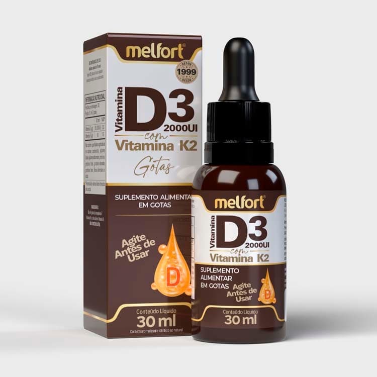 Vitamina D3 com K2 - em gotas 30ml