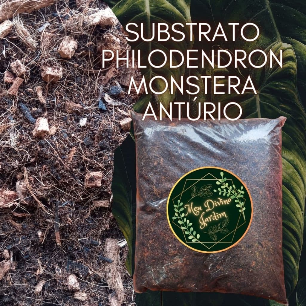 Substrato Philodendron, Monstera, Antúrio - 4 Litros (1,5Kg) - Mistura ideal - Folhagens - Meu Divino Jardim.