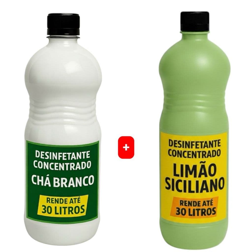 Kit 2 Base Desinfetante Concentrada Rende até 60L com Perfume Premium