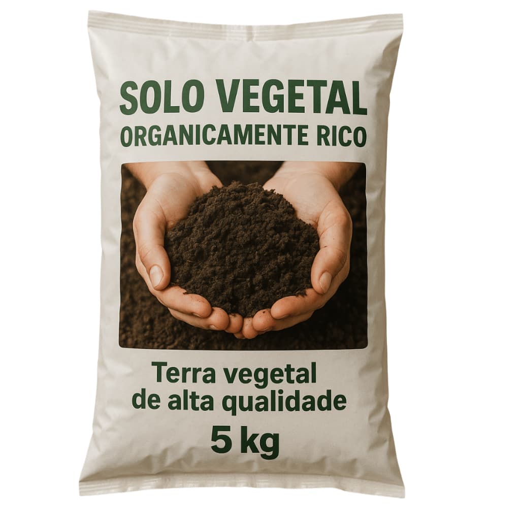 Terra vegetal rica em matéria orgânica. Saco de 5kg (Não vendemos terra expandida)