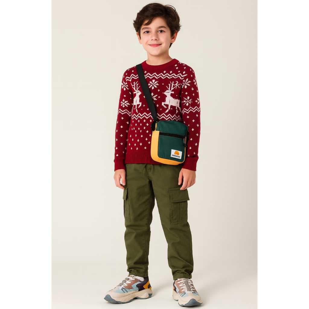 Calça Juvenil Infantil  Sarja Cargo  sem Punho