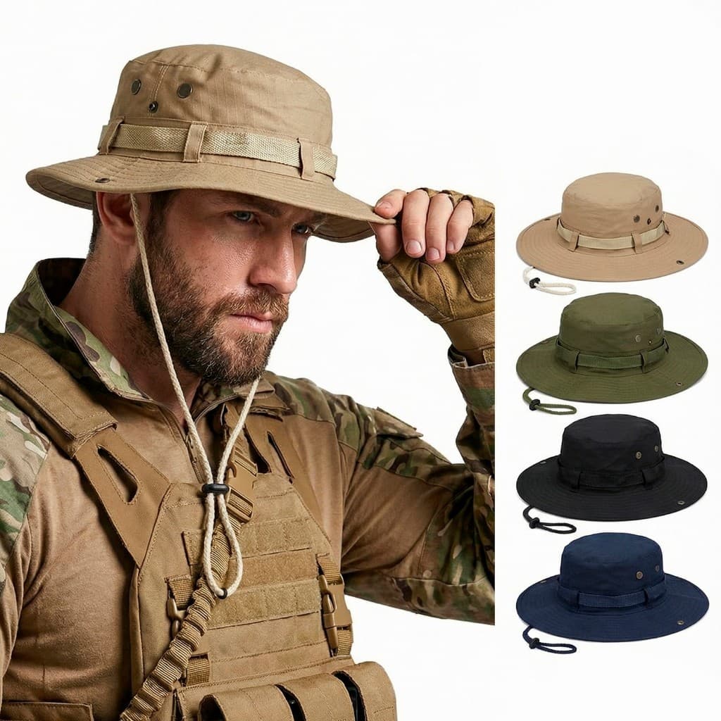 chapeupescador,caçador,militar,acampamento,verao,proteção,tático
