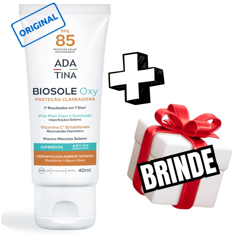 Ada tina Biosole Oxy FPS 85 Protetor Solar Vitamina C Niacinamida concentrada Pele Melasma clareador