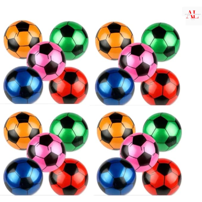 PACOTE PROMOCAO COM 6/10/15/20/25 Unidade Bola De Vinil Modelo Futebol 22cm Cores SORTIDO
