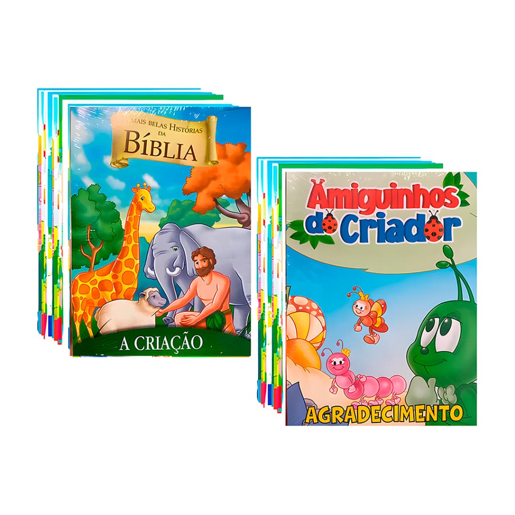 16 Livrinhos Bíblicos Histórias Bíblia Amiguinhos Do Criador