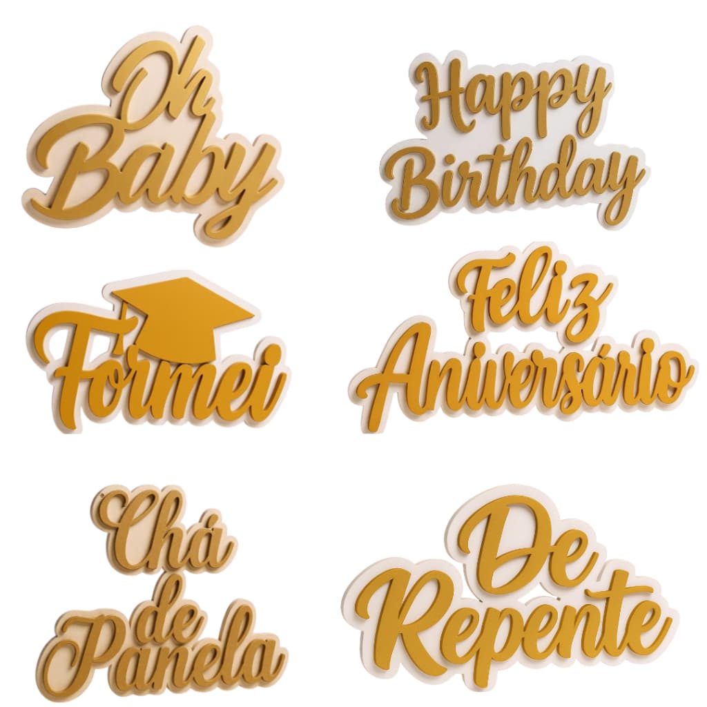 Placas Comemorativas MDF 3mm Personalizadas 60x40 – Kit Pegue e Monte para Festas