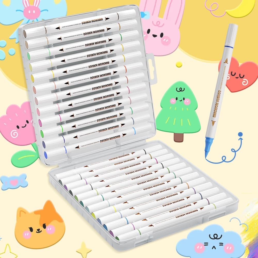 Acrílica Marcador de Tinta kit 24/36/48/72/120 Cores Marcador  Coloridos Conjunto Cabeça Caneta Criança Segurança Usar