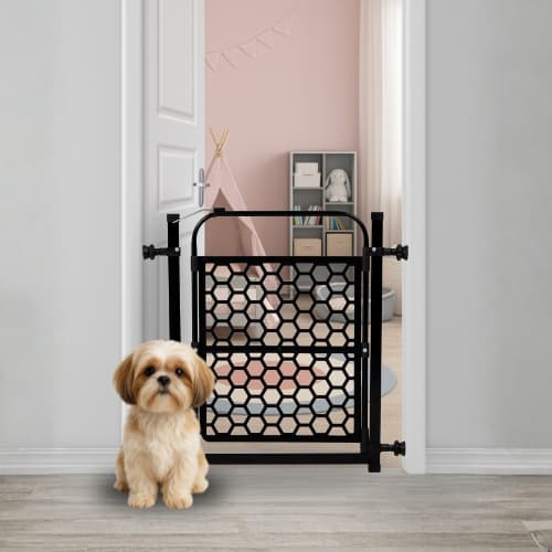 Grade Portão Pet Cachorro 78cm A 83cm Cercado de Proteção Reforçado Branco