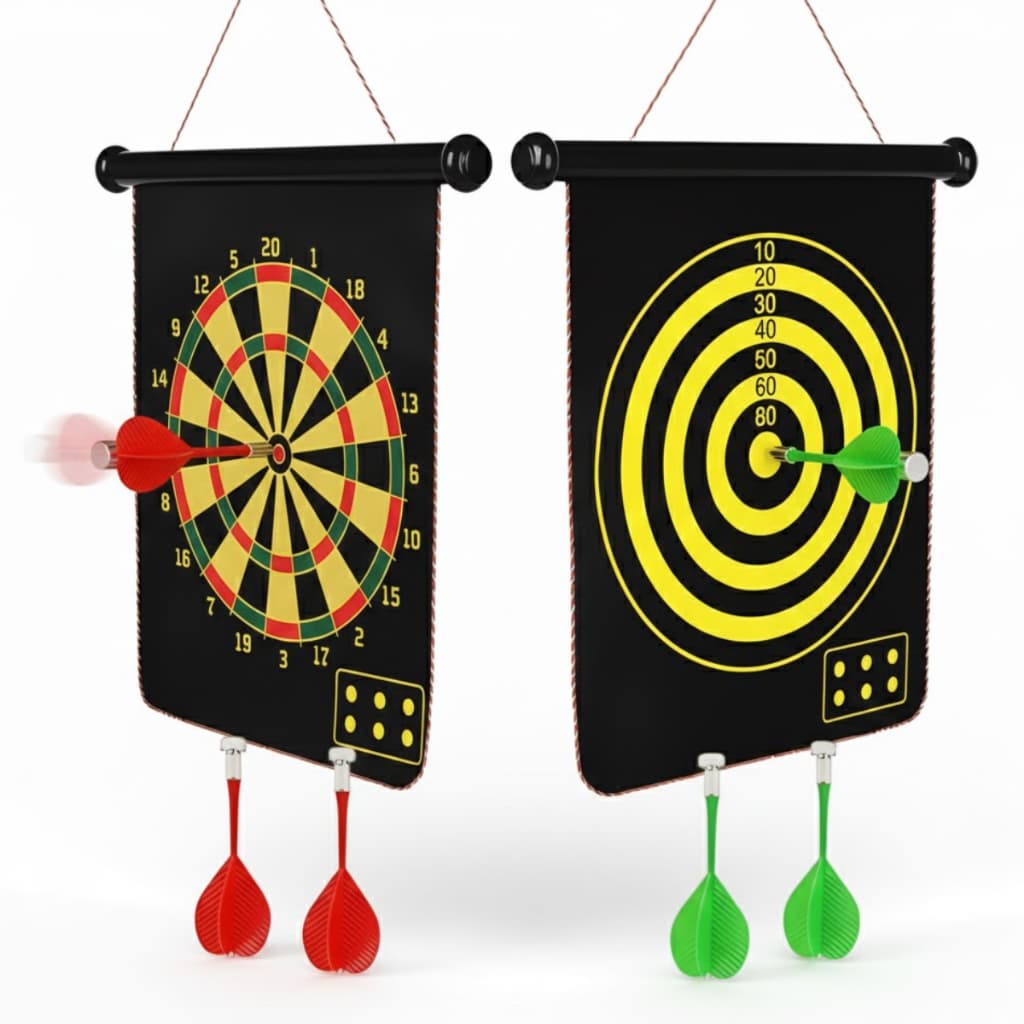 Jogo de Dardos Magnético Dupla Face com 6 Dardos Ideal para Lazer e Entretenimento