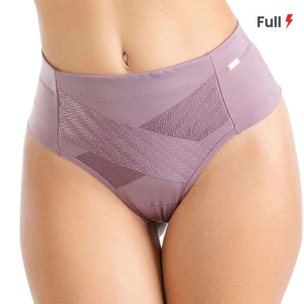 Calcinha Fio Dental Cintura Alta Power Compressão Zero Barriga Dilady