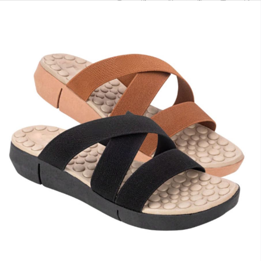 Sandália Ortopédica Massageadora Feminina Chinelo Macio Confortável