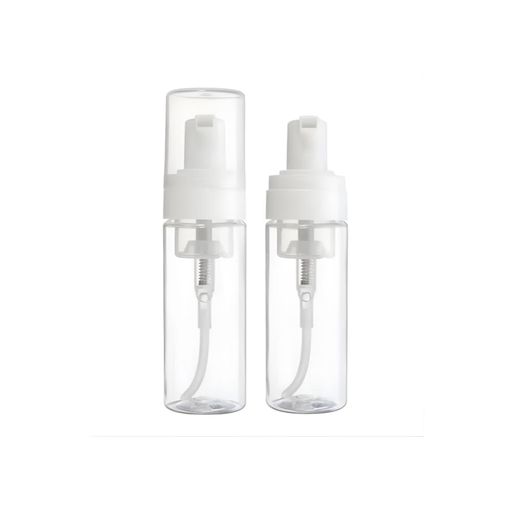 Frasco Pump Espumador Transparente Higienização Sabonete Líquido Álcool Gel Espuma 100ml