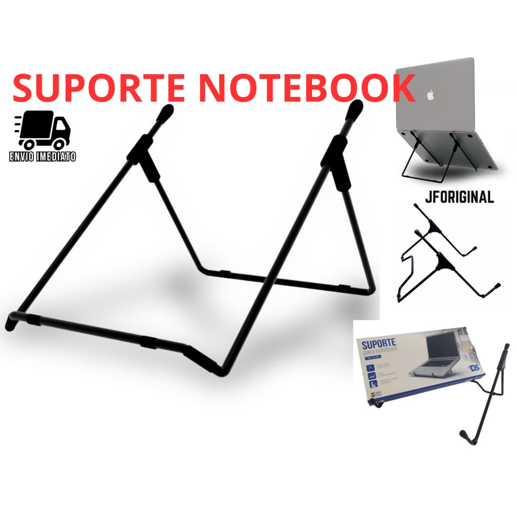 Suporte Para Notebook E Tablet Regulável Apoio Ergonômico Preto