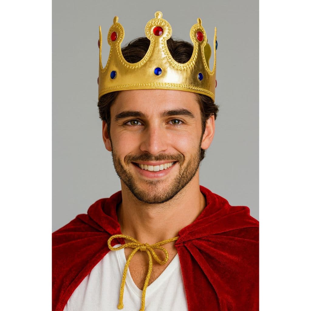 Coroa Rei/Rainha Tecido Acessório Fantasia Cosplay
