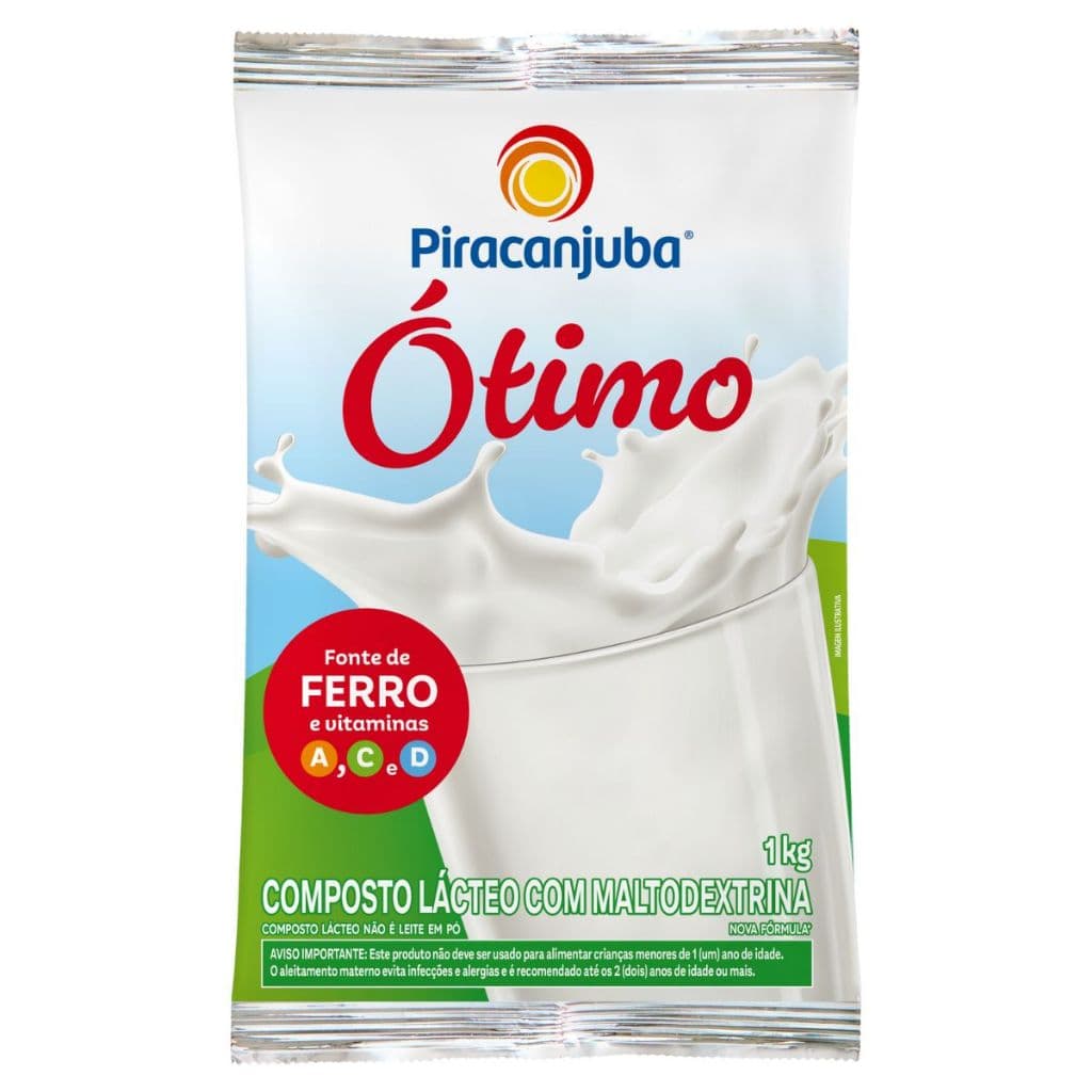 Leite em Pó Composto Lácteo Ótimo Piracanjuba Pacote 1Kg