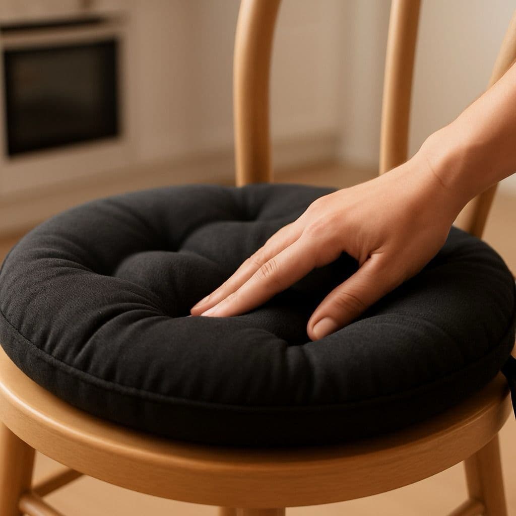 Almofada Futon Redonda 9 furos  Assento De Cadeira 40x40 cm