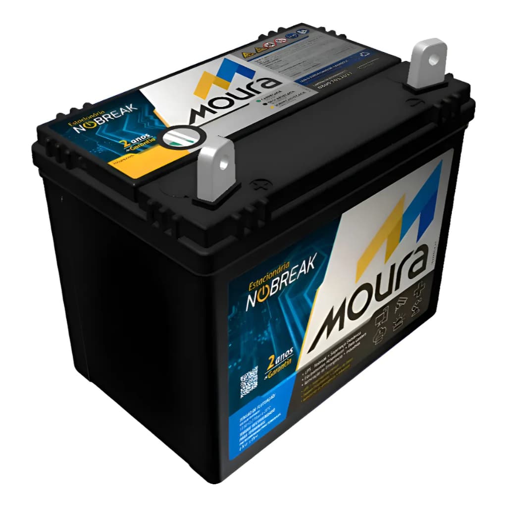 Bateria Estacionária Moura 12MN300 30Ah 33Ah 12V Original Nobreak Solar