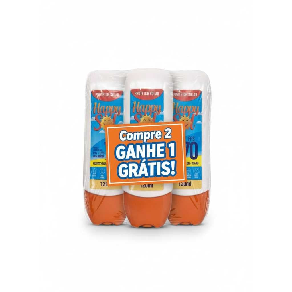 Protetor Solar Happysol FPS Compre 2 Leve 3 Toque Seco
