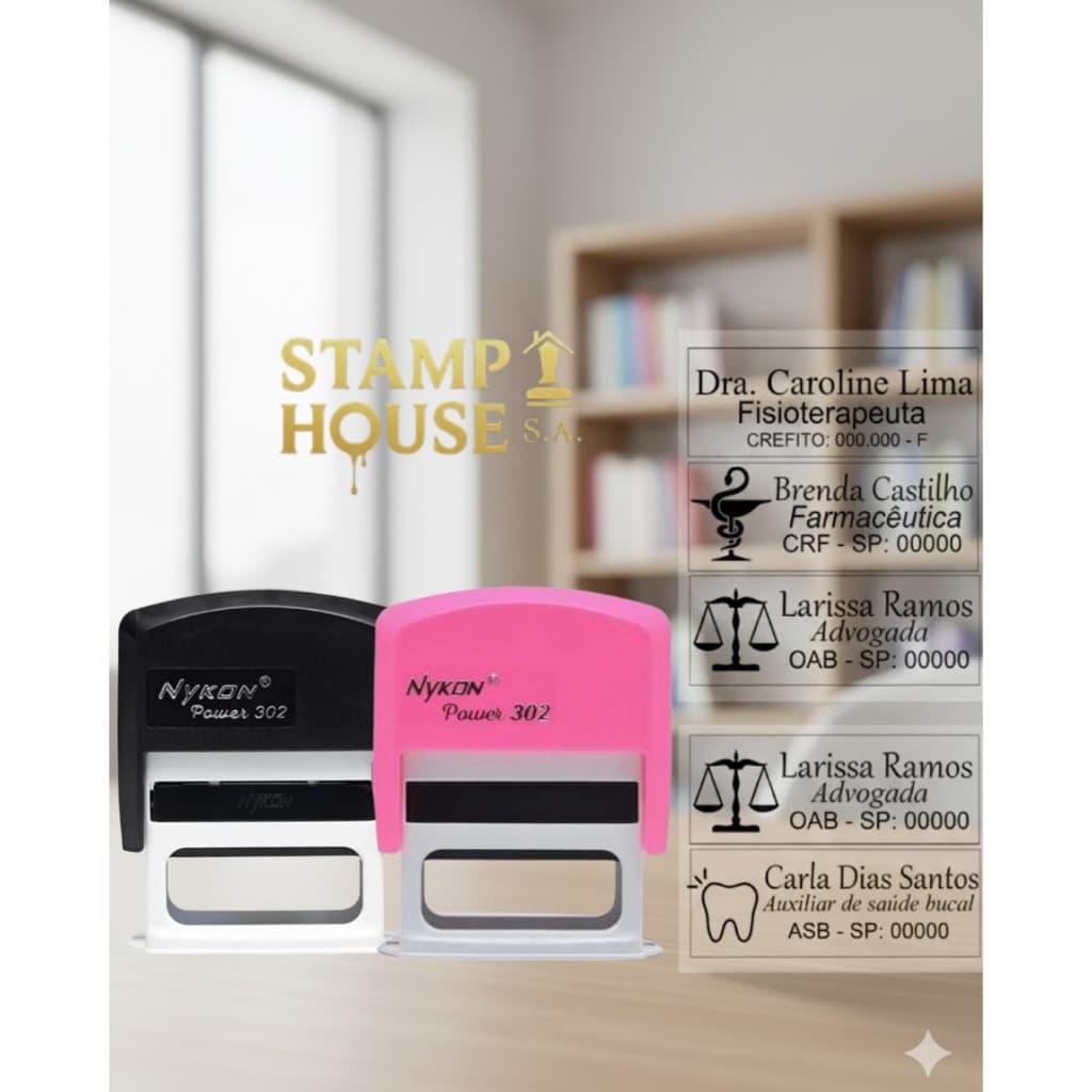 Carimbo Personalizado - Nykon 302 14x38mm