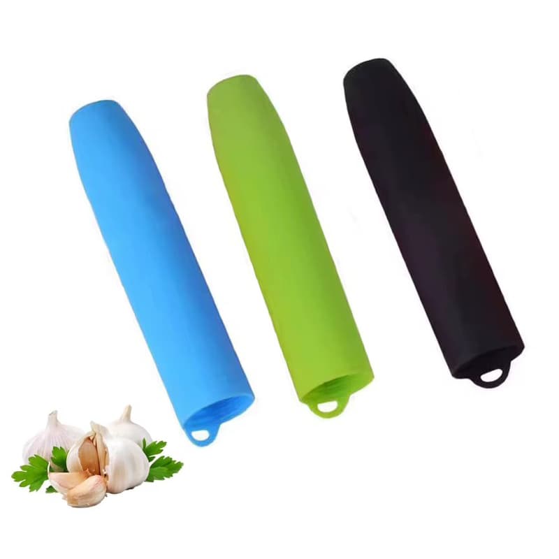 Descascador De Alho De Silicone Cozinha Tubo Tira Casca Sem Deixar Cheiro Nas Mãos